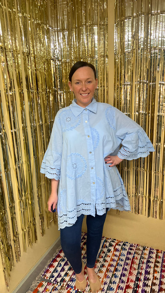 Embossed Floral Tunic